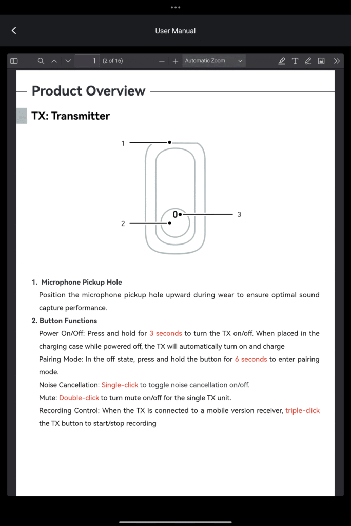 Hollyland-HollyAudio-Android-App-Microphone-Manual-Page-1