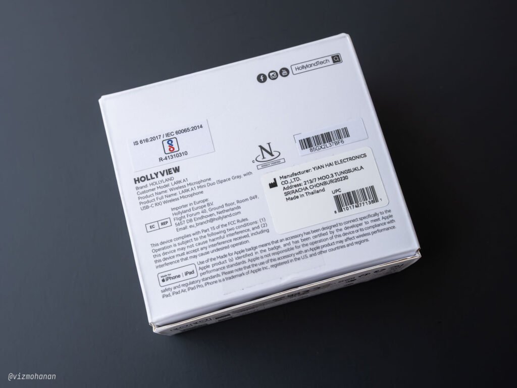 Hollyland-Lark-A1-Mini-Duo-Wireless-Microphone-Package-Label-3