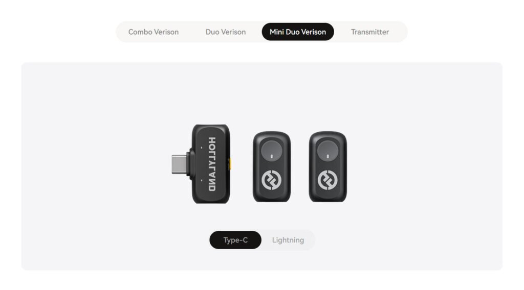 Hollyland-Lark-A1-Mini-Duo-Wireless-Microphone-Variants-1